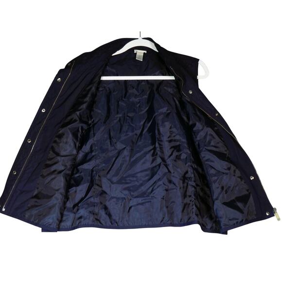 Zenergy By Chico's Vest Womens 2 Or Large Blue Quilted Zip Snap Mock Neck Lined - Picture 7 of 13